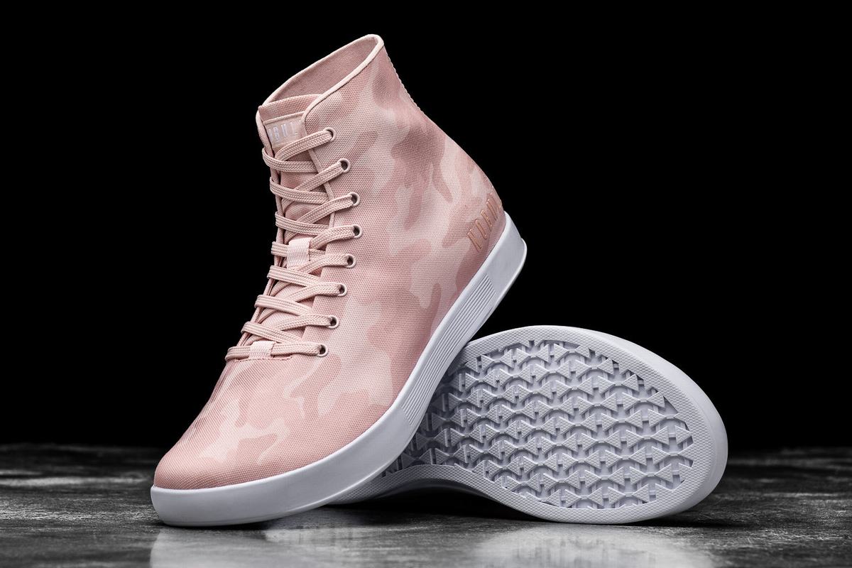 Nobull High-Top Canvas Women's Trainers Rose Camo | Australia (LF8251)